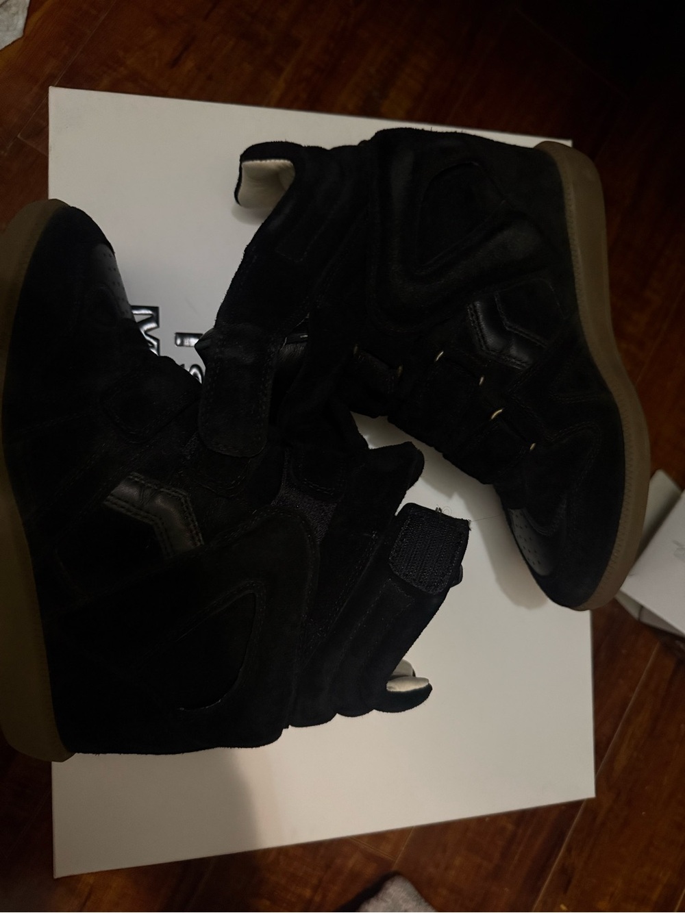 Black Isabel Marant wedge sneakers